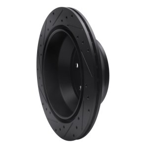 Buick Rainier Brake Rotor (1) - Rear Right - R1 Concepts - Drilled & Slotted - Black - `02-`09